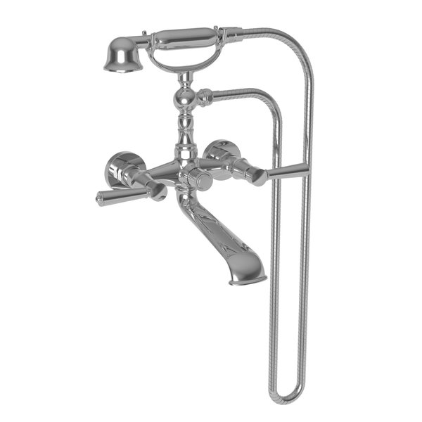 Newport Brass Exposed Tub and Hand Shower Set, Antique Brass, Wall 1200-4283/06